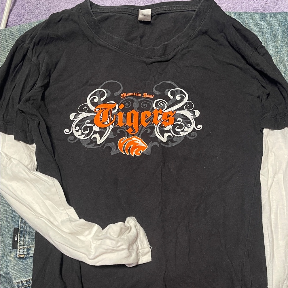 Mill-tex Black Tee with Branded Neck Tag